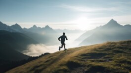 Berater von SAP Schweiz am laufen in den Bergen in seiner Freizeit 